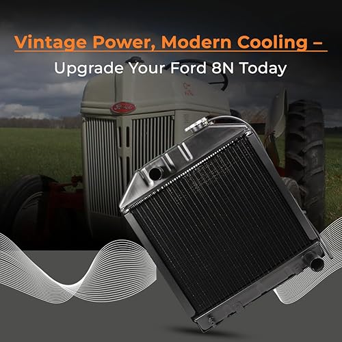 Miniatura 9 de Radiador para Ford Tractor 2000 2600 3000 3400 3500 4000 4100 4400 compatible con FordNew Holland 2000 Series 3 Cyl 65-74 2300 230A 231 2310 233 234