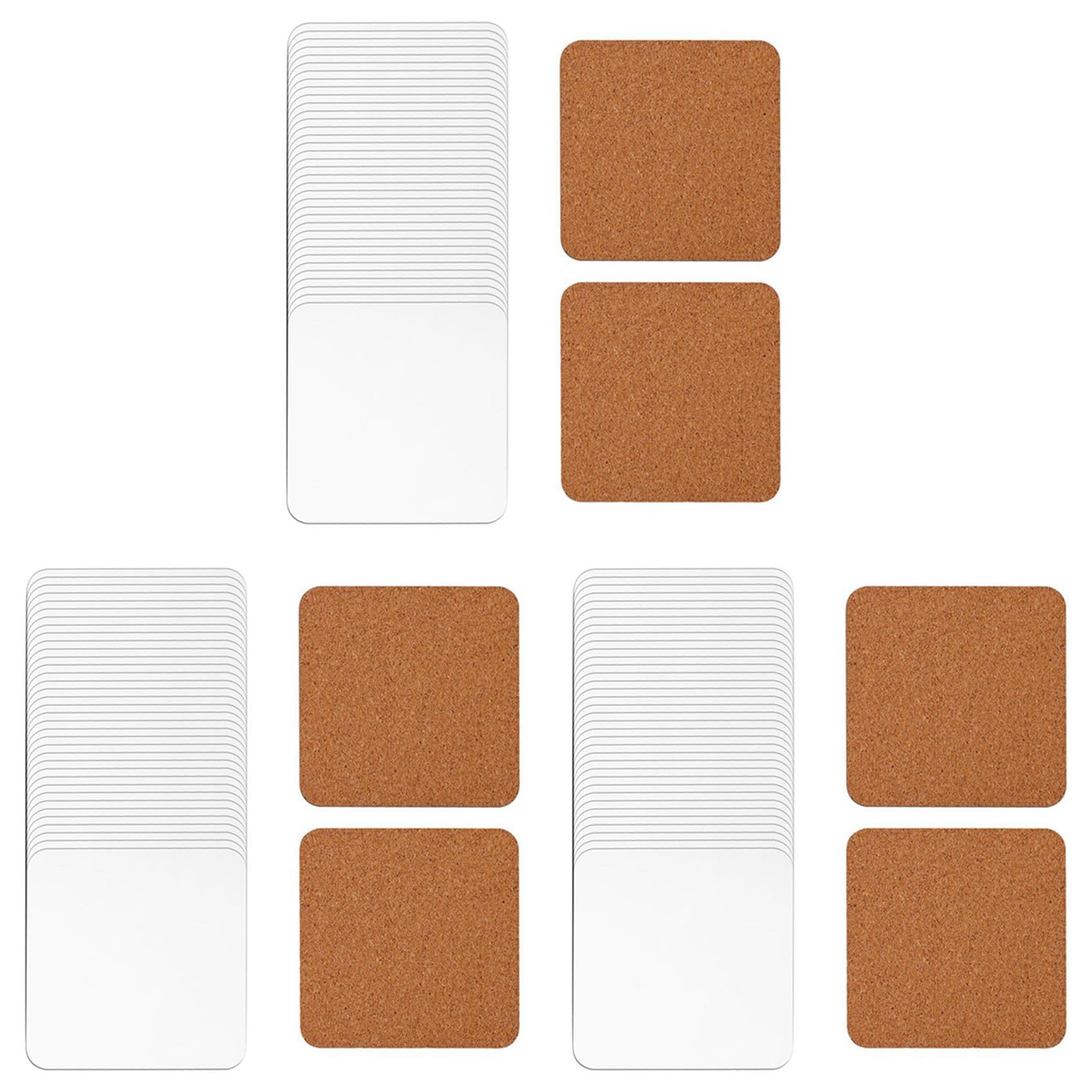 Hndhbfgrt 120Pcs Sublimation Square Coasters, Cardboard Coasters, 4x4in MDF Hardboard Coaster MDF Wooden Coaster