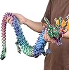 3D Printed Dragon Model, 48 Inches, Flexible Joints, Lacertid Figurine, Stress Relief Toy 48inch4ft