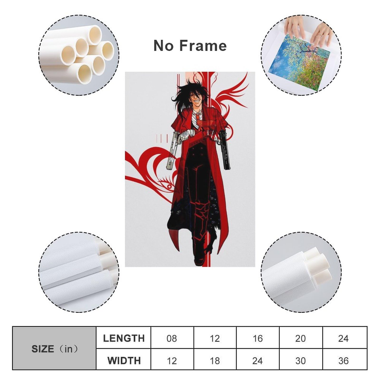 Amazon.co.jp: 絵画 ヘルシング アーカード ポスター 装飾画 Unframe