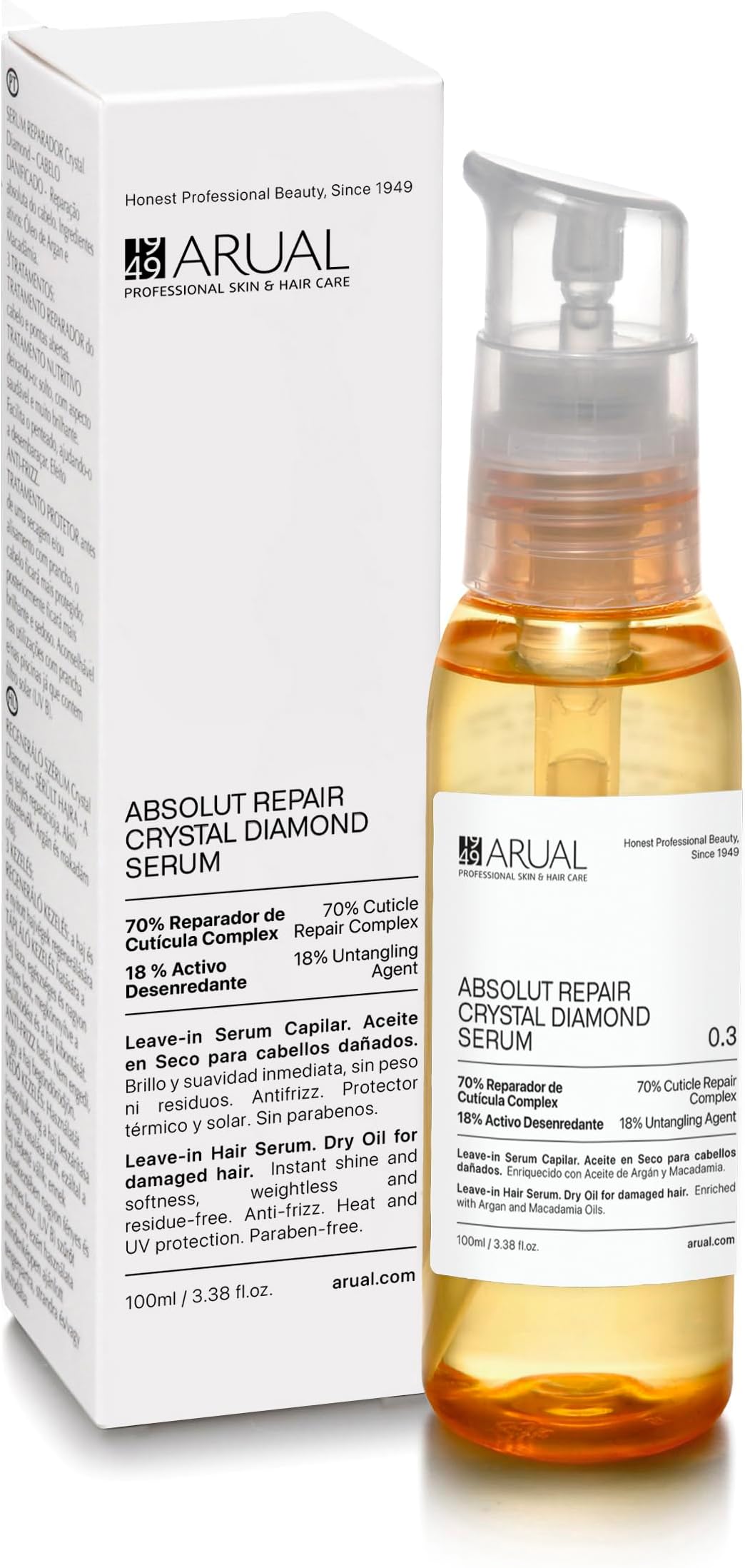 ARUAL SERUM CRYSTAL DIAMOND HAIR REPARE 100ML