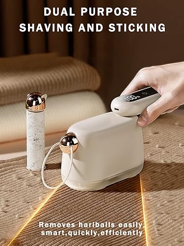 Miniatura 3 de LIEWET Afeitadora de tela removedor de pelusas recargable desfusionador de suéter afeitadora de ropa de doble cabeza rodillo de eliminación adhesivo
