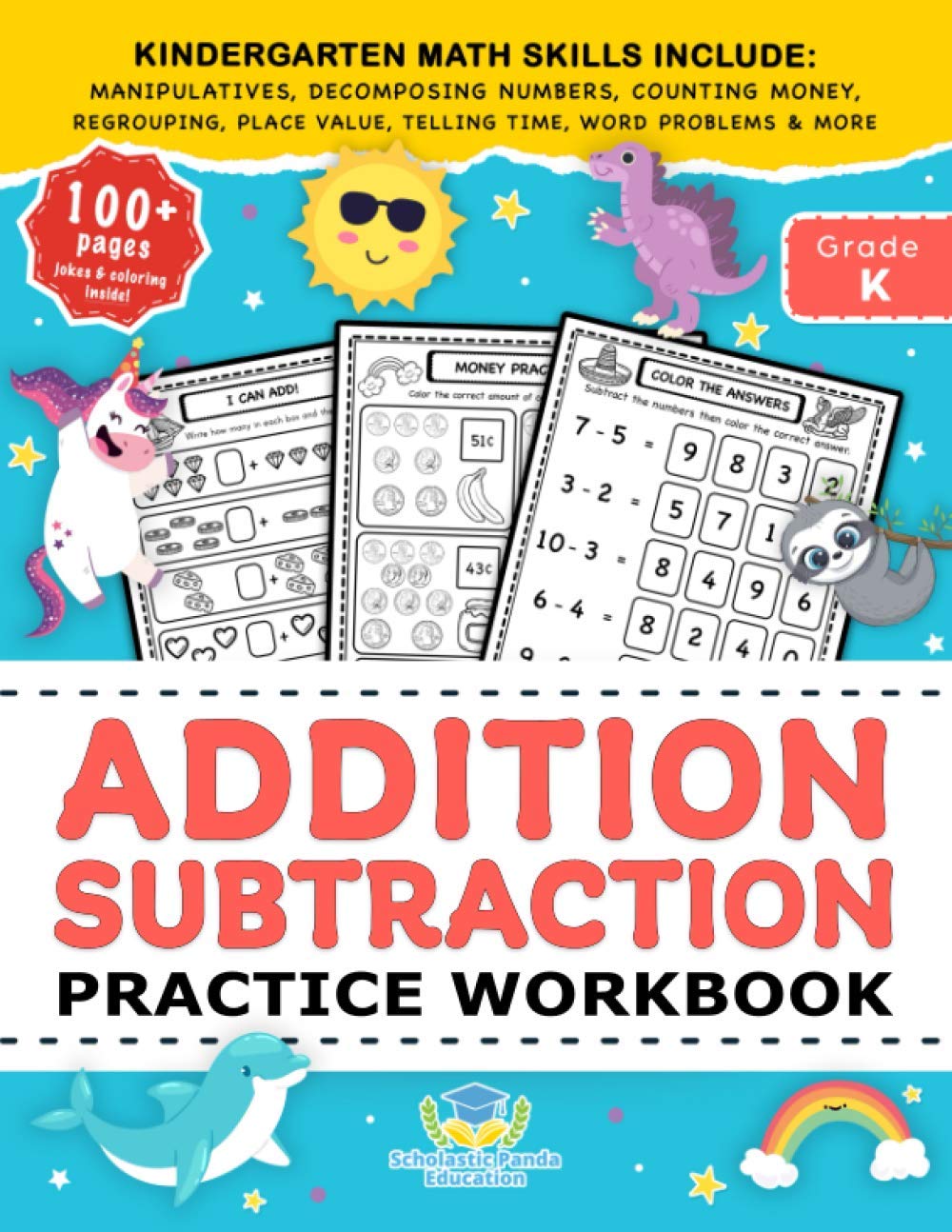 Addition Subtraction Practice Workbook: Kindergarten Math Workbook Age 5-7 | Homeschool Kindergarteners and 1st Grade Activities | Place Value, ... Worksheets & More (Elementary Books for Kids)