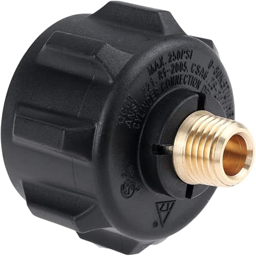 Miniatura 2 de Adaptador de depósito de propano Válvula reguladora de gas 1/4 pulgadas macho con tuerca (QCC1 1/4 "macho)