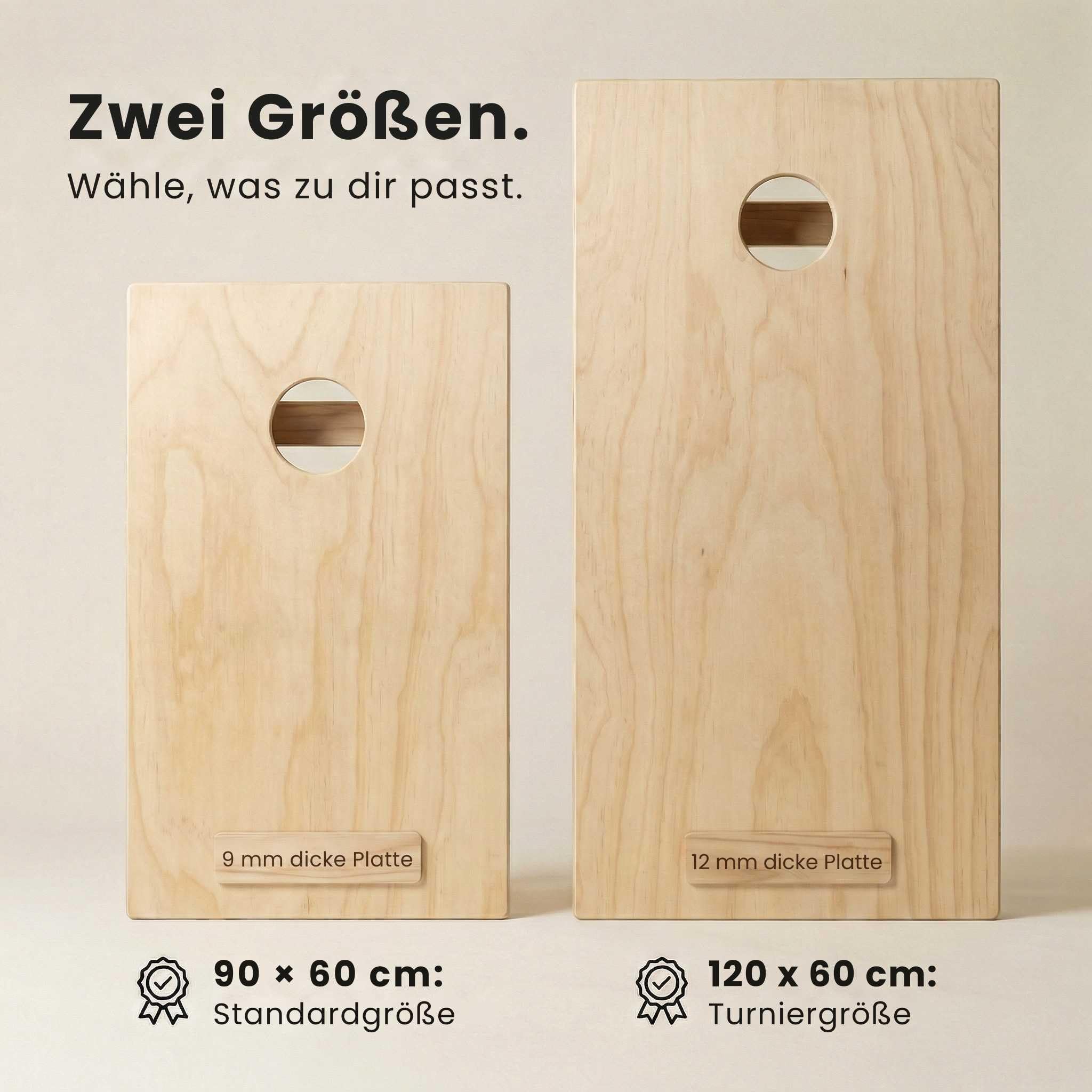 Cornhole Set aus Holz - Hochwertiges Outdoor Wurfspiel für Garten & Freunde - inkl. 8 Bags & Tragetasche - Cornhole Spiel Outdoor für Erwachsene & Kinder