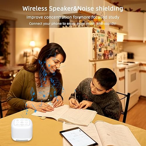 Miniatura 5 de Máquina de ruido blanco, máquina de sonido portátil para bebé adulto, cuenta con batería potente, 40 sonidos relajantes y 8 colores de luz,
