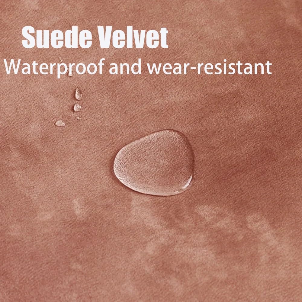 SXBCyan Bean Bag Chair No Filler Waterproof Suede Velvet Cover Sofa with Back Support Beanbag Pouf Salon Big Lounge Floor for Gaming Reading(Dark Green)