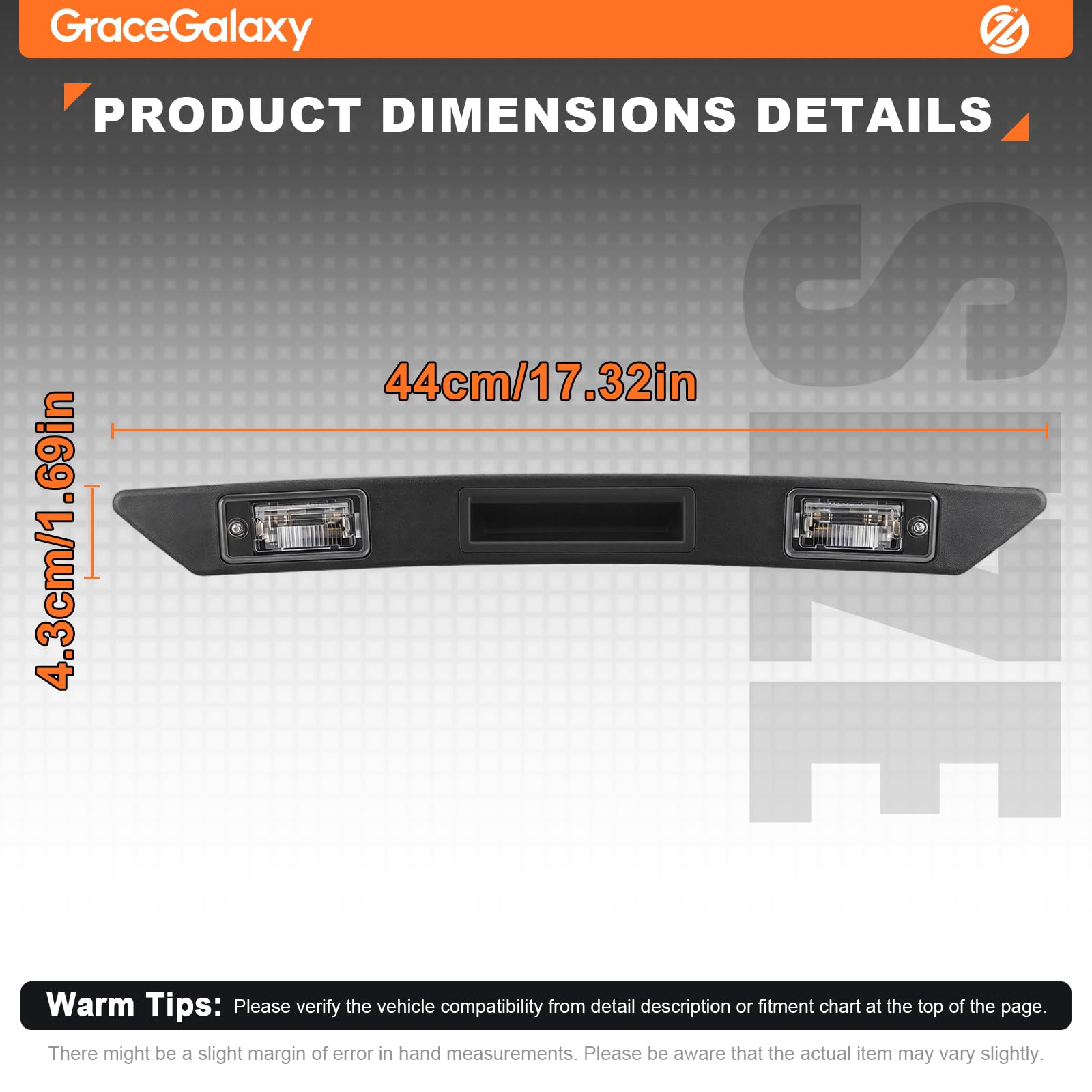 GRACEGALAXY Tirador de maletero para matrícula 8P4827574 para A3 Sportback, RS 3 RS 4 RS 6 Sportback, Q7, A4 B6 B7, A6 C6 8P48275743FZ, 8P4 827 574