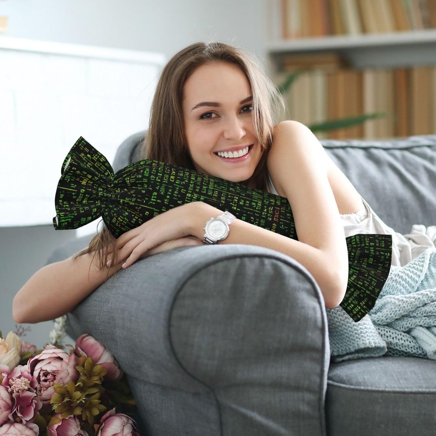 Math Formula Print Candy Cylindrical Comfortable Pillow Throw Pillows Home Decor Easy Maintenance