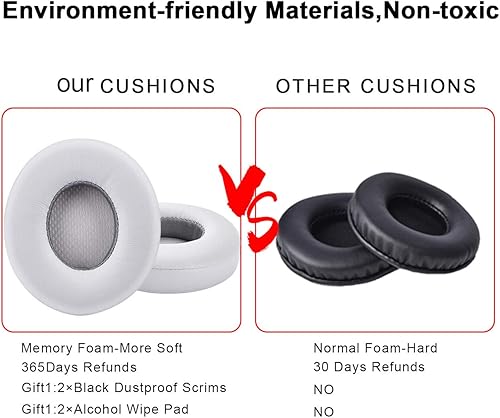 Miniatura 9 de Almohadillas profesionales de repuesto para auriculares inalámbricos Beats Solo 2 y Solo 3, piel de proteína suave, espuma viscoelástica con