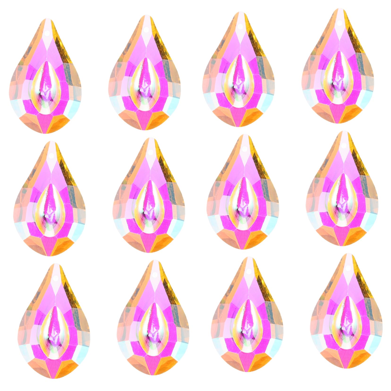 VILLCASE 12pcs Crystal Chandelier Parts Prism Hanging Light Crystals Decorations Ball Prism Pendant