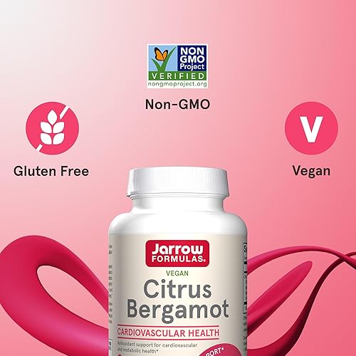 Miniatura 5 de Jarrow Formulas Bergamota cítrica de 500 mg-120 porciones (cápsulas vegetales) - Apoyo antioxidante para la salud cardiovascular y metabólica,