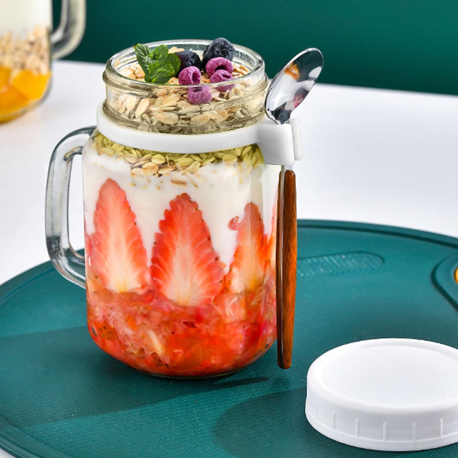 EZOWare 180 ml Bocaux en Verre Hermétique avec Couvercle en Métal Argent, Pots à Épices