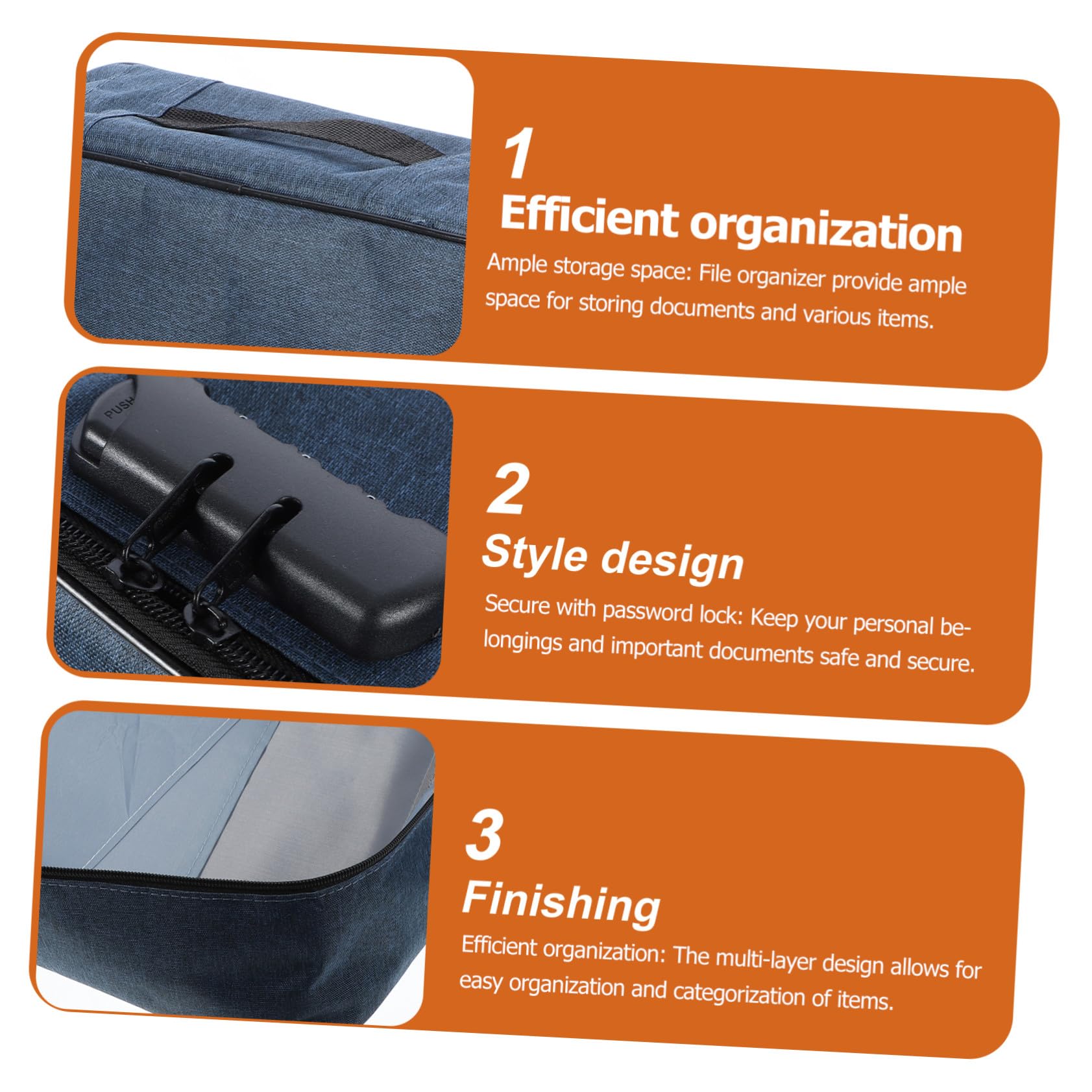 Organizer Documento da Viaggio Oxford Chiusura a Combinazione, Design Multi-strato Elegante e Capiente per Uso Quotidiano e Viaggi