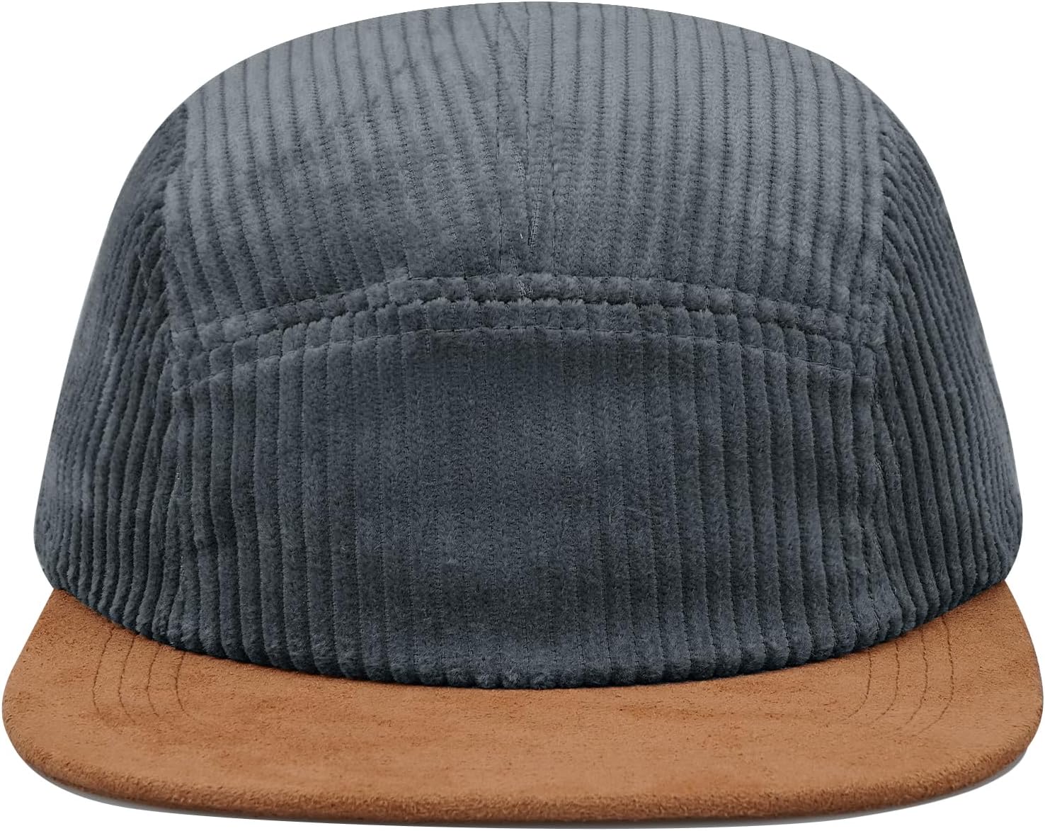 Croogo Corduroy 5 Panel Baseball Cap Flat Brim Two Toned Hats Street Style