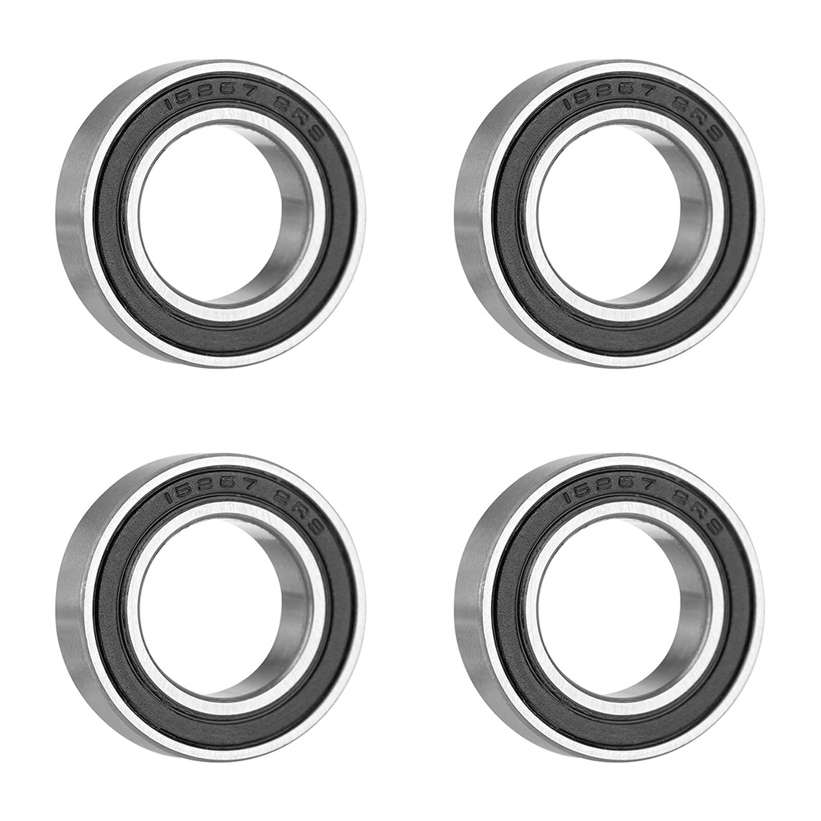 4 Cuscinetti A Sfere 15267-2RS - 15x26x7 Mm | Tenuta In Gomma | Per Macchine Utensili E Apparecchiature