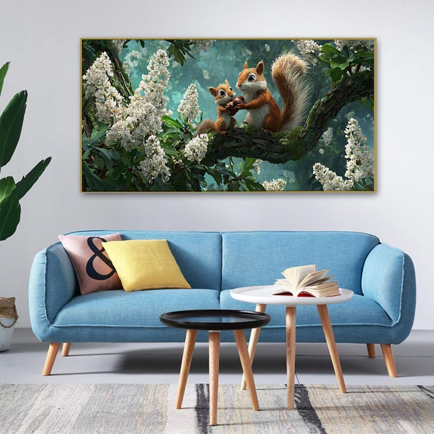 Puzzle de Madera para Adultos 1312 Piezas - Ardilla de Flores, Obra de Arte de Juego de Rompecabezas para Adultos, Puzzle de Impresión de Alta Definición Multicolor, Pasatiempo Creativo Regalo b-475