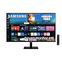 Samsung Smart Monitor M5 (S27DM502), Flat 27”, 1920×1080 (Full HD), Smart Hub con app di streaming, Office 365, Gaming Hub, Speaker integrati, Telecomando, WiFi, HDMI, USB