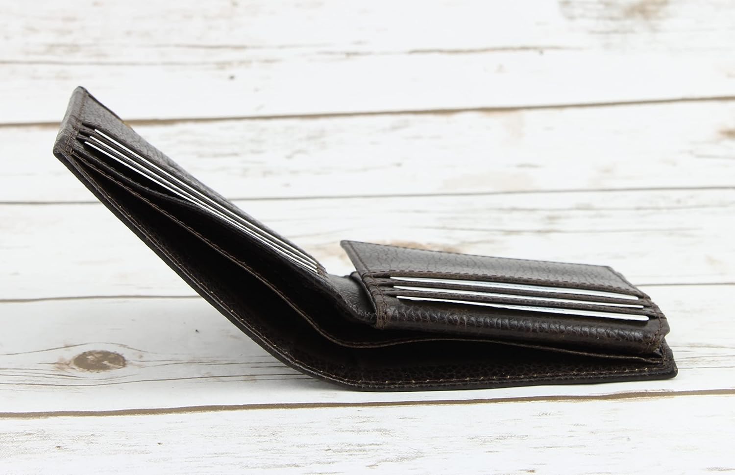 American Bison Men’s Hair On Hide Cowhide Leather Bifold Wallet – Slim, RFID-Blocking with Gift box (Brown) - Image 9