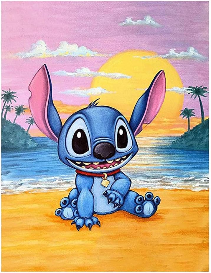 Kimily DIY Paint by Numbers for Adults Kids Disney Lilo and Stitch Paint by Numbers