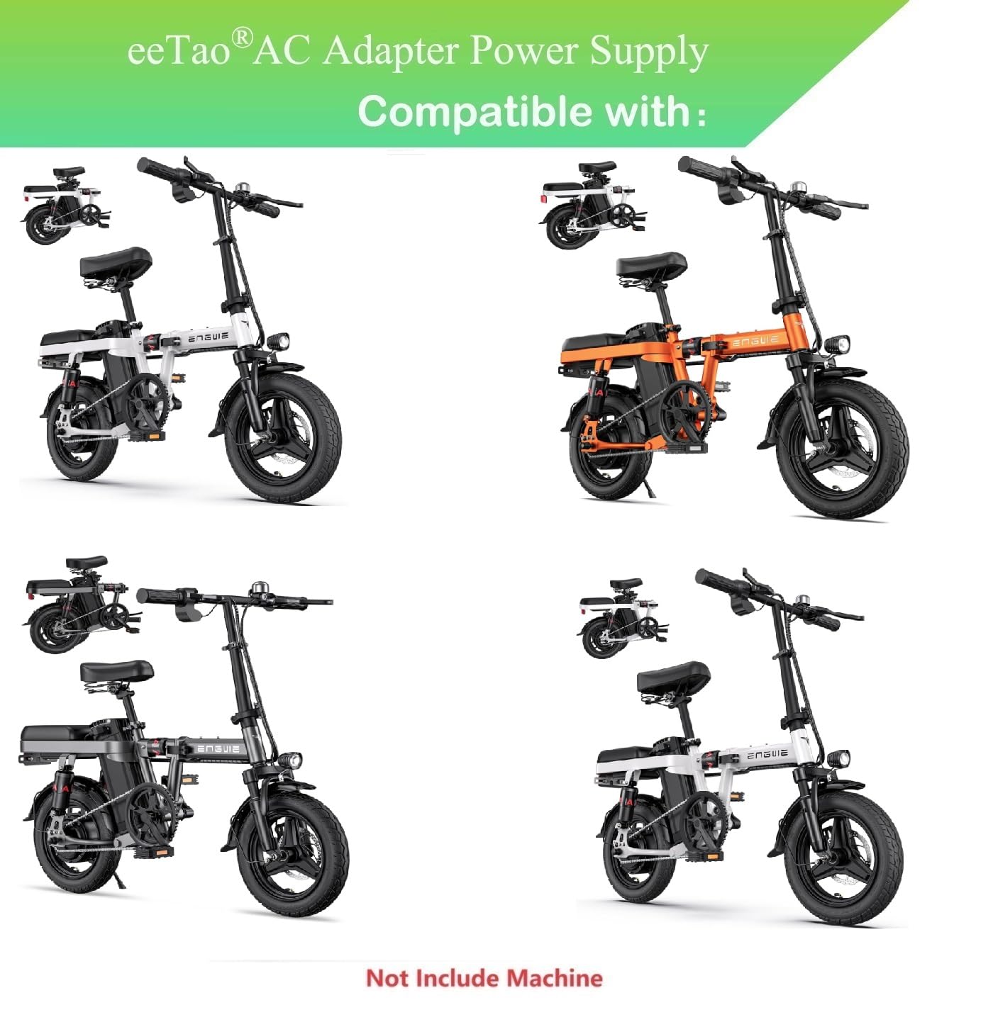 eeTao 54.6V AC/DC Adapter Replacement Charger Compatible with WINDONE T14 Electric Bike 450W Motor 48V 10Ah Battery Electric Bicycles Mountain Ebike Power Supply Cable Cord