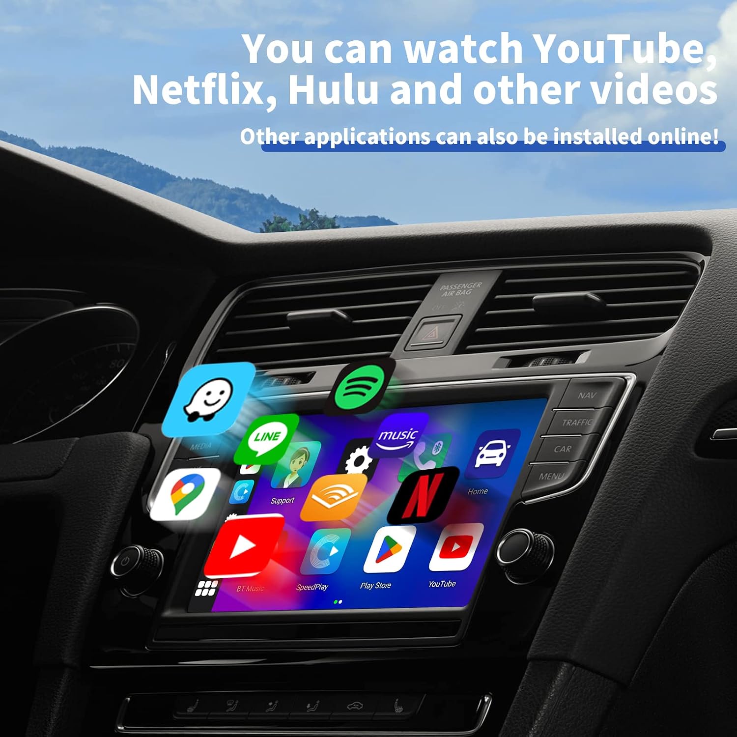 birgus c6 wireless carplay adapter newest android auto and carplay 2 in 1 adapter plugplay 5ghz wifi carplay wireless adapter built in google play do