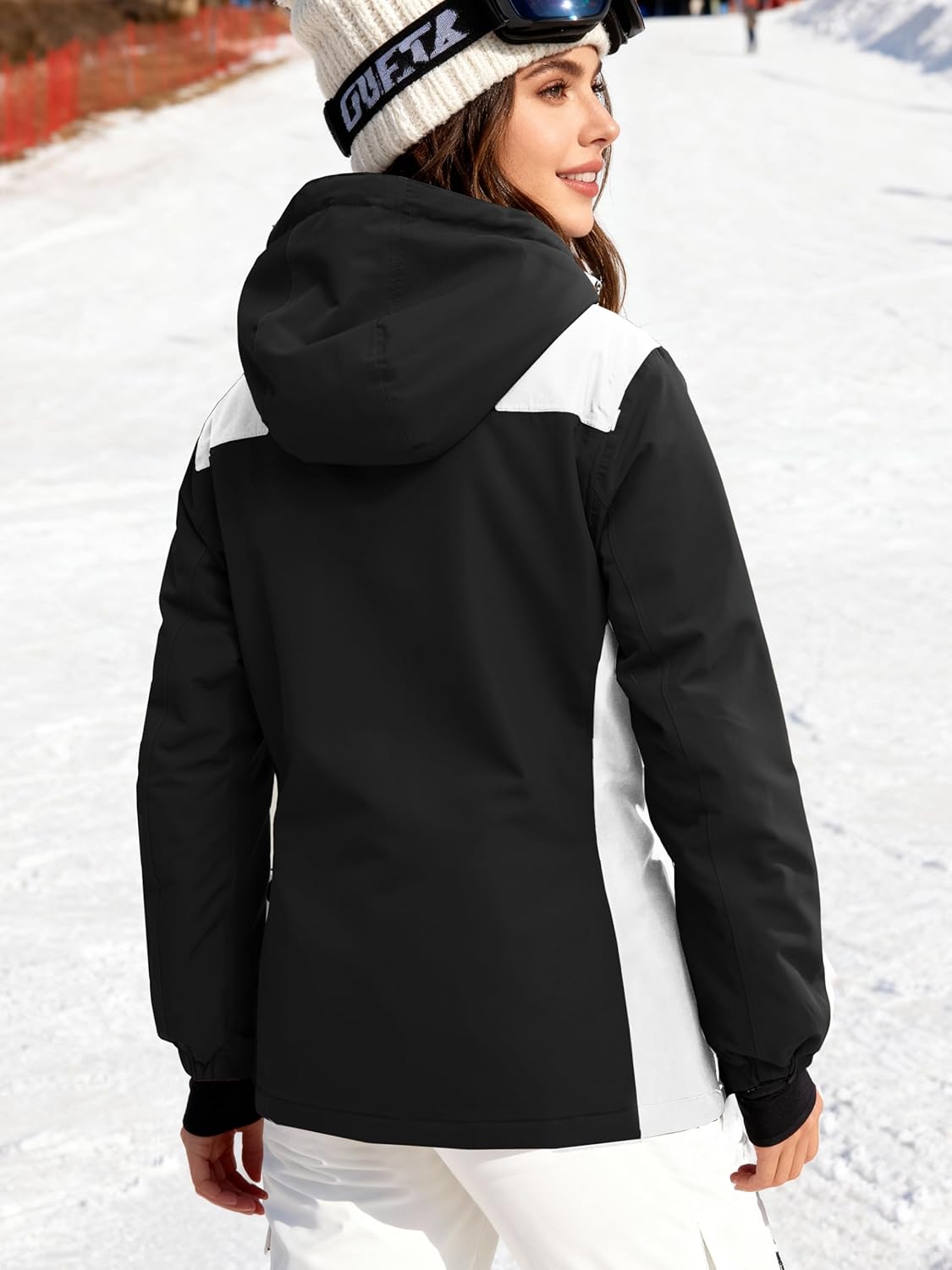 FREE SOLDIER Women's Waterproof Ski Snow Jacket Warm Fleece Lined Winter Rain Jacket with Hood Fully Taped Seams - Image 2