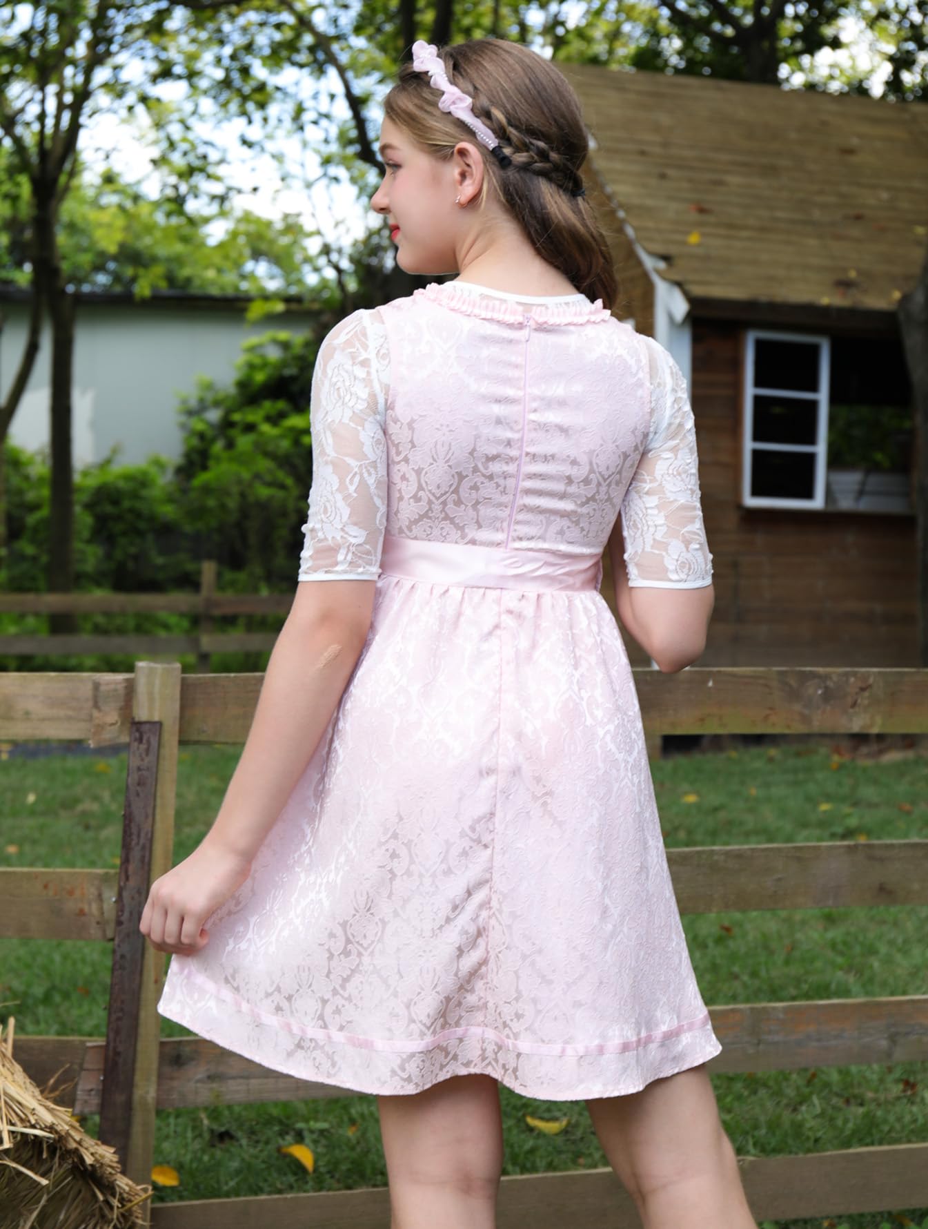 Deutsches Dirndlkleid für Mädchen, Kostüme für das bayerische Oktoberfest, Kostümkleid mit Schürze, Partykleider für Kinder im Alter von 4–12 Jahren