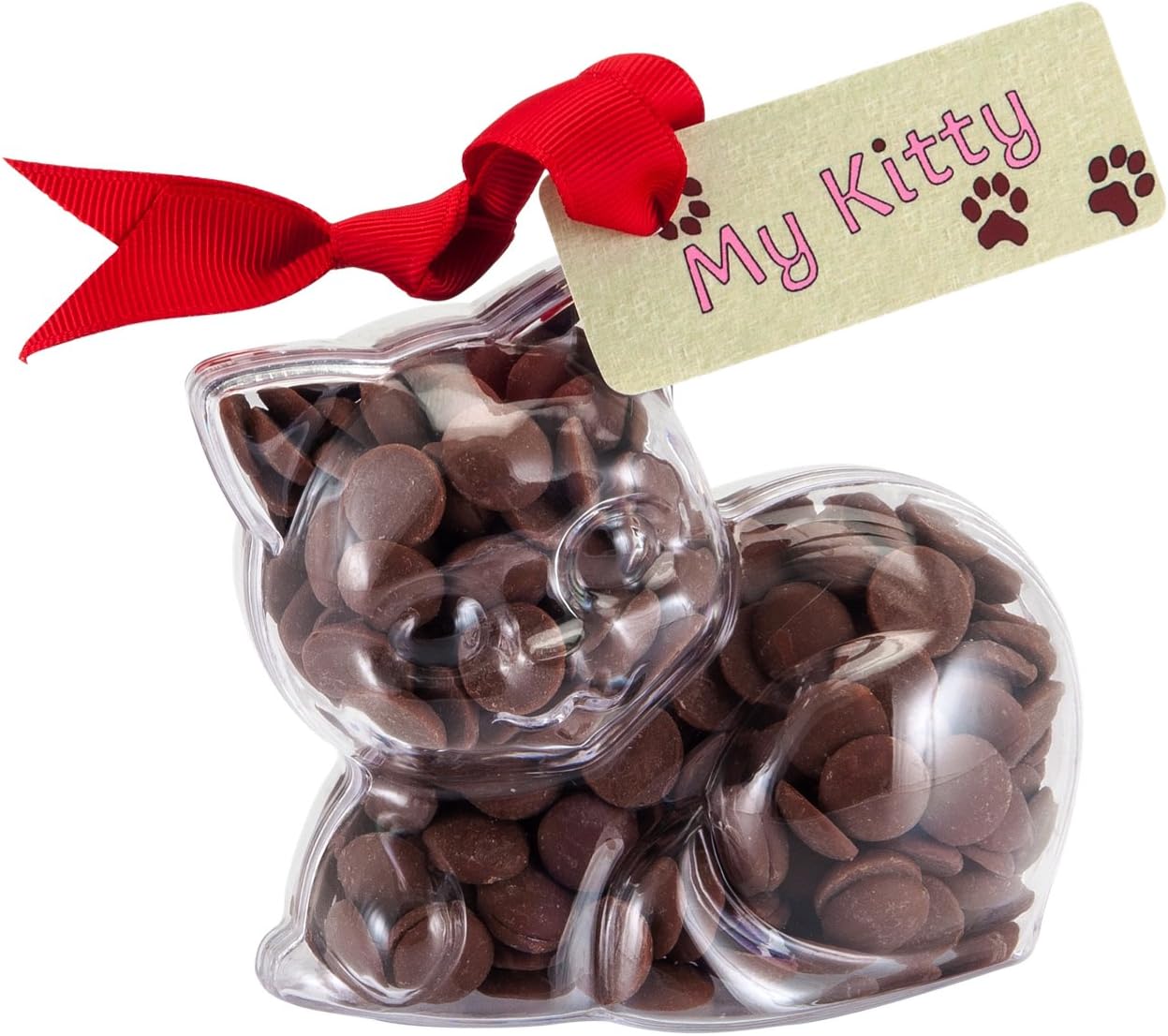ButtonChocs Chocolate Kitten - My Kitty. Belgian Milk Chocolate Cat Lover Gift.
