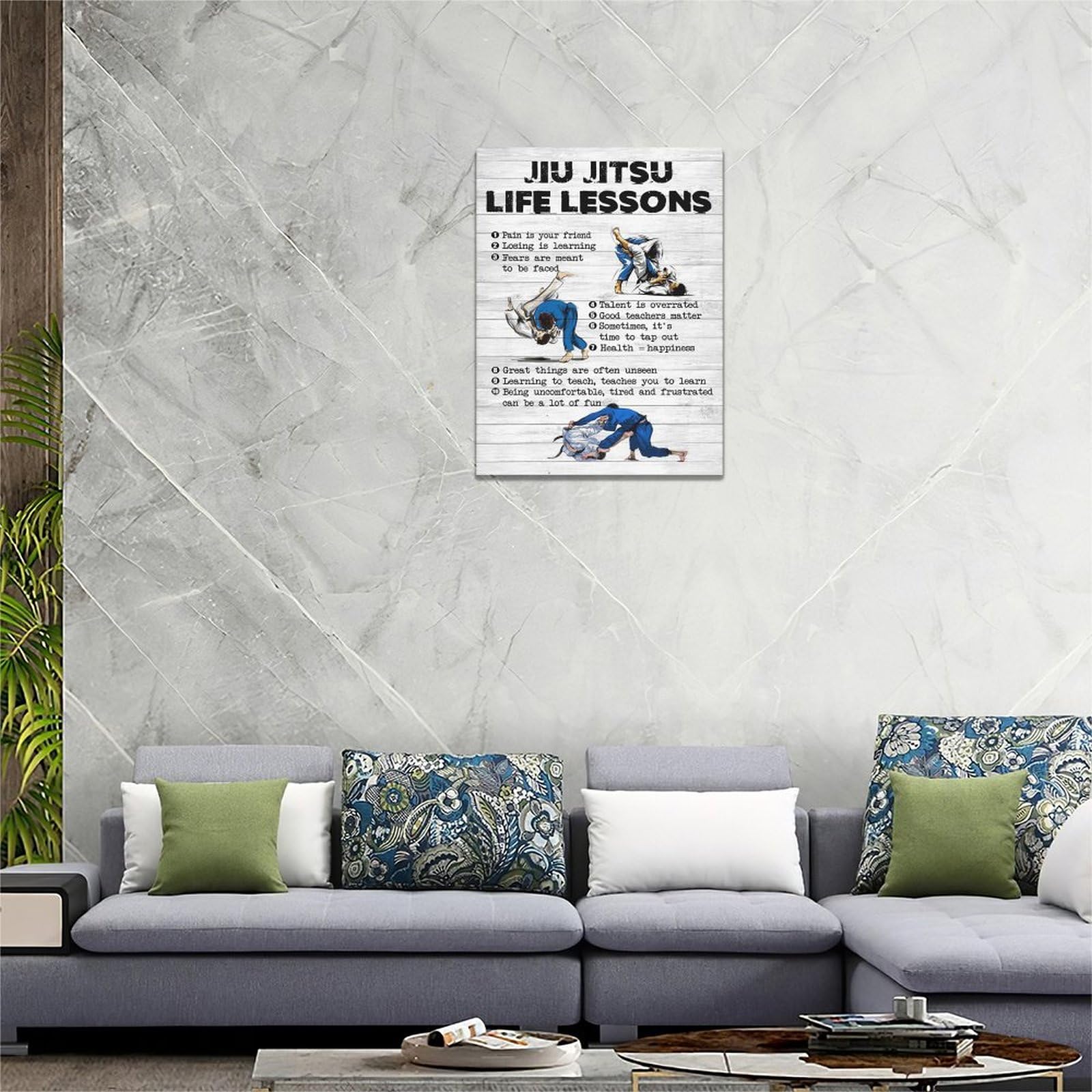dollffey Jiu-Jitsu Wall Art Jujitsu Life Lessons Pictures Wall