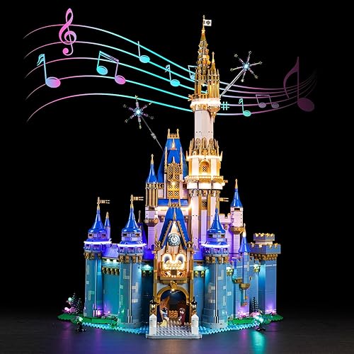 Kit de luz LED compatible con Lego Castle, versión musical mejorada, juego de iluminación creativa, accesorios compatibles con Lego Ideas 43222 para