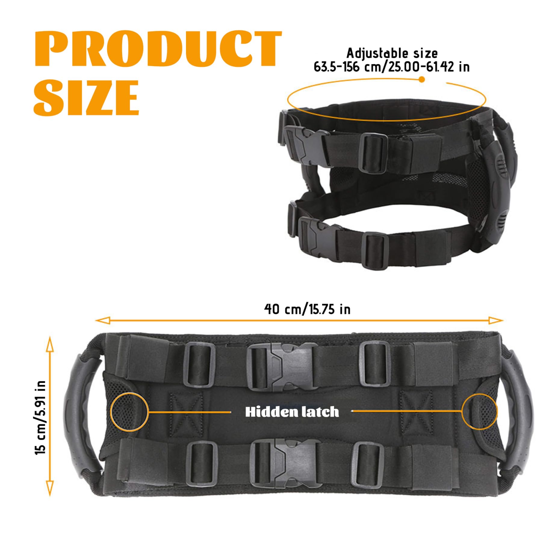 Poignées de Passager de, Ceinture sécurité réglable, poignée Maintien pour Maison, Motocross, ATV, Scooter, motoneige