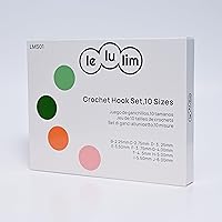 Vista 7 de lelulim Juego de ganchos de ganchillo, 10 tamaños, B-0.089 in a J-0.236 in