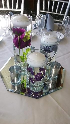 Miniatura 7 de Floral Supply Online - 6 pulgadas de alto x 3.5 pulgadas de ancho - Florero cilíndrico de vidrio y folleto guía de flores - para bodas, eventos,