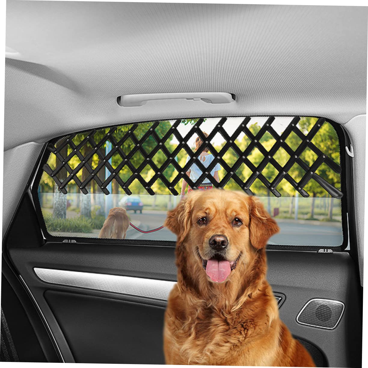 SOIMISS Vehicle Window Pet Fence Dog Barrier for Car Scalable Protector for Dogs Cats Easy Installation Safe Window Guard for Travel Pet Safety - Image 3