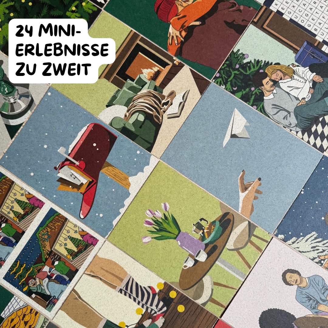 Adventskalender für Paare | Zum Mitmachen | für Männer und Frauen | Jeden Tag ein kleines Erlebnis für 2