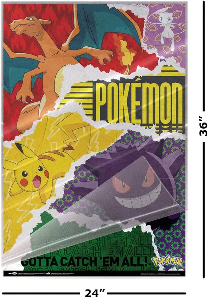 Amazon.com: Pokemon - Manga Anime TV Show Gaming Poster (Gotta
