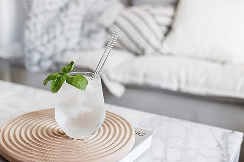 Miniatura 2 de SOMA Juego de pajitas de vidrio con estuche y herramienta de limpieza, juego de 4, transparente