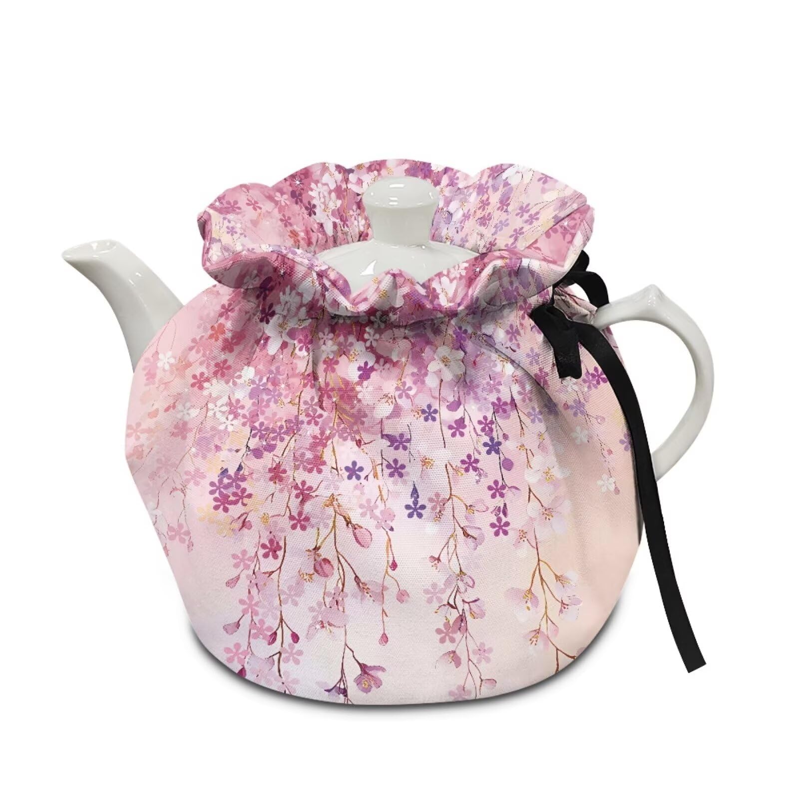 Sweet Floral Tea Pots Cozy with Insulation Pad Keep Breakfast Warmer Home Kitchen Decorative Accessories Easy to Clean and Soft Ideal Gift for Family
