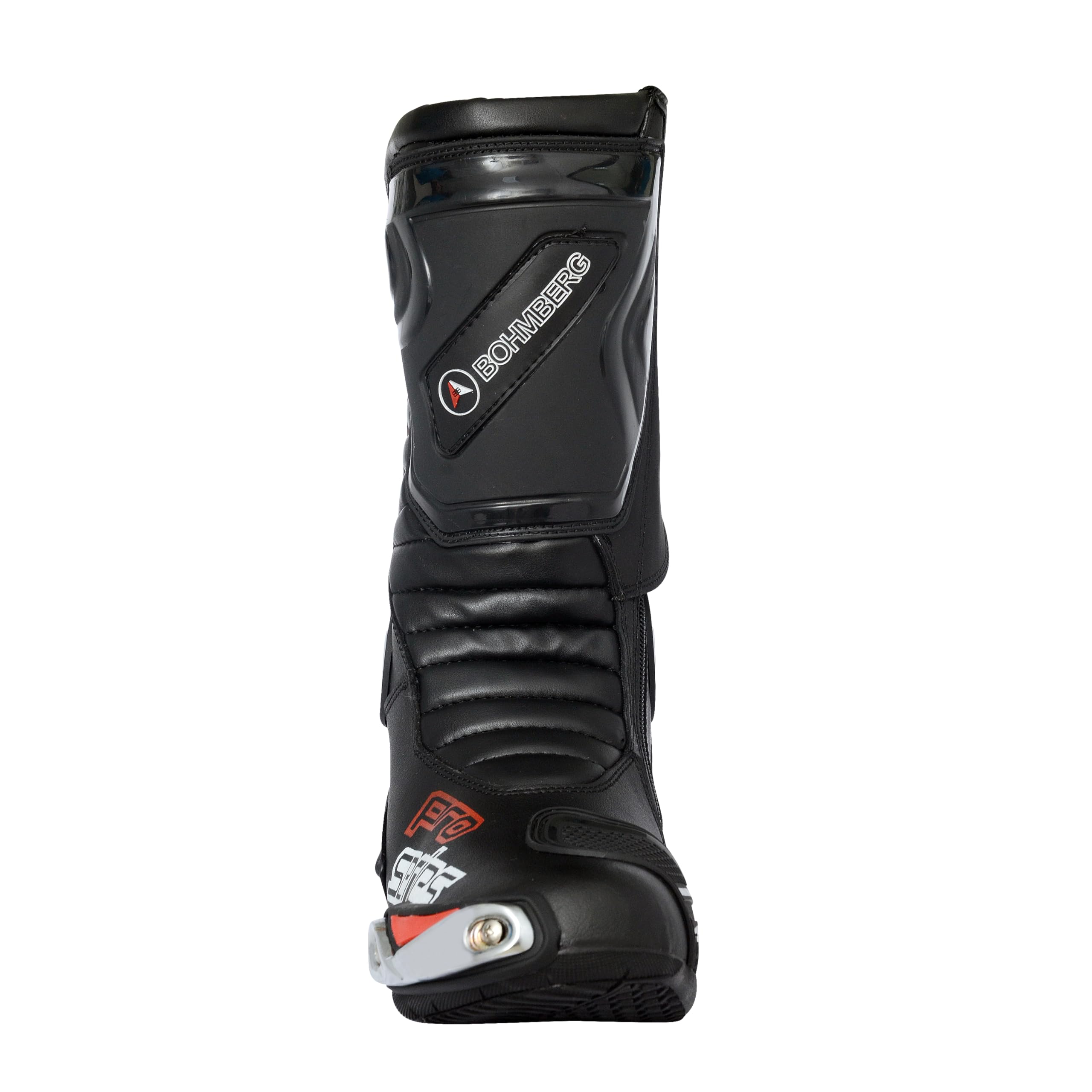 Bohmberg Botas de moto para hombre, deportivas, de piel, estables,protectores reforzados integrados, con protección en los tobillos, ergonómicas, botas moteras, biker, motorista
