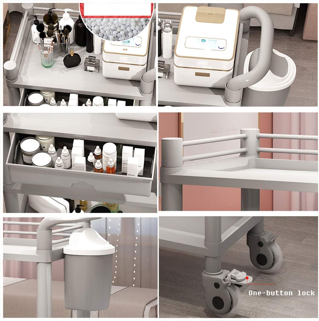 Rolling Salon Spa Trolley Cart,Wheels for Stylist Hairdresser, Furniture Hair Styling Station Coloring Storage Carts