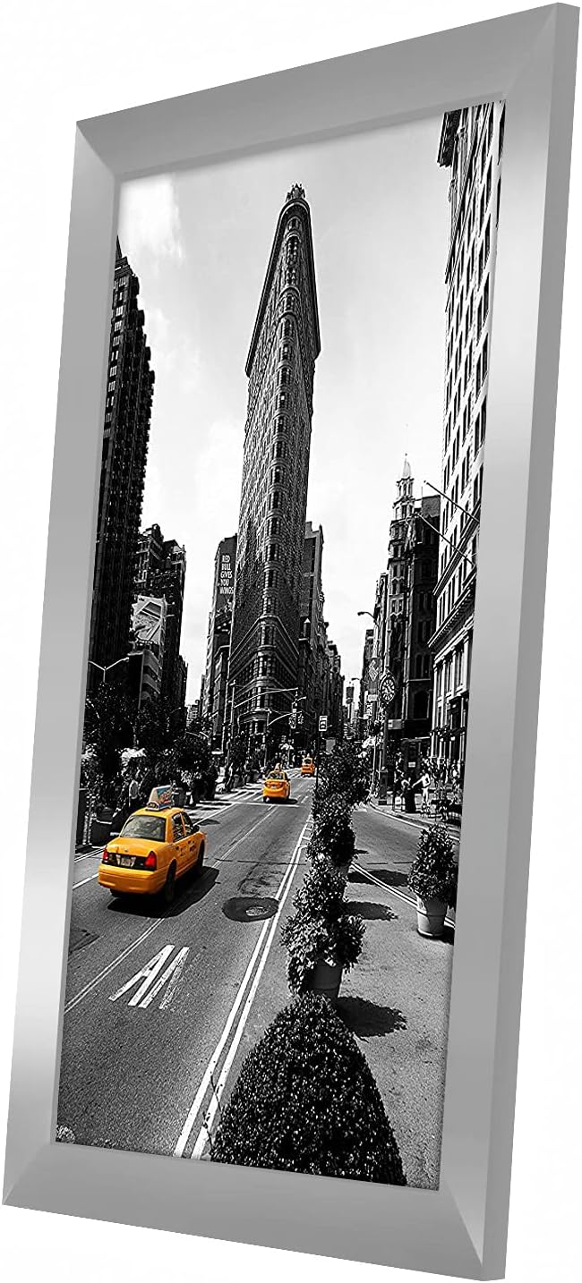 Americanflat 11x17 Picture Frame with Shatter-Resistant Glass - Signature Collection - Gallery-Style Frames Made of Engineered Wood - Photo Frame for Wall Display - Silver