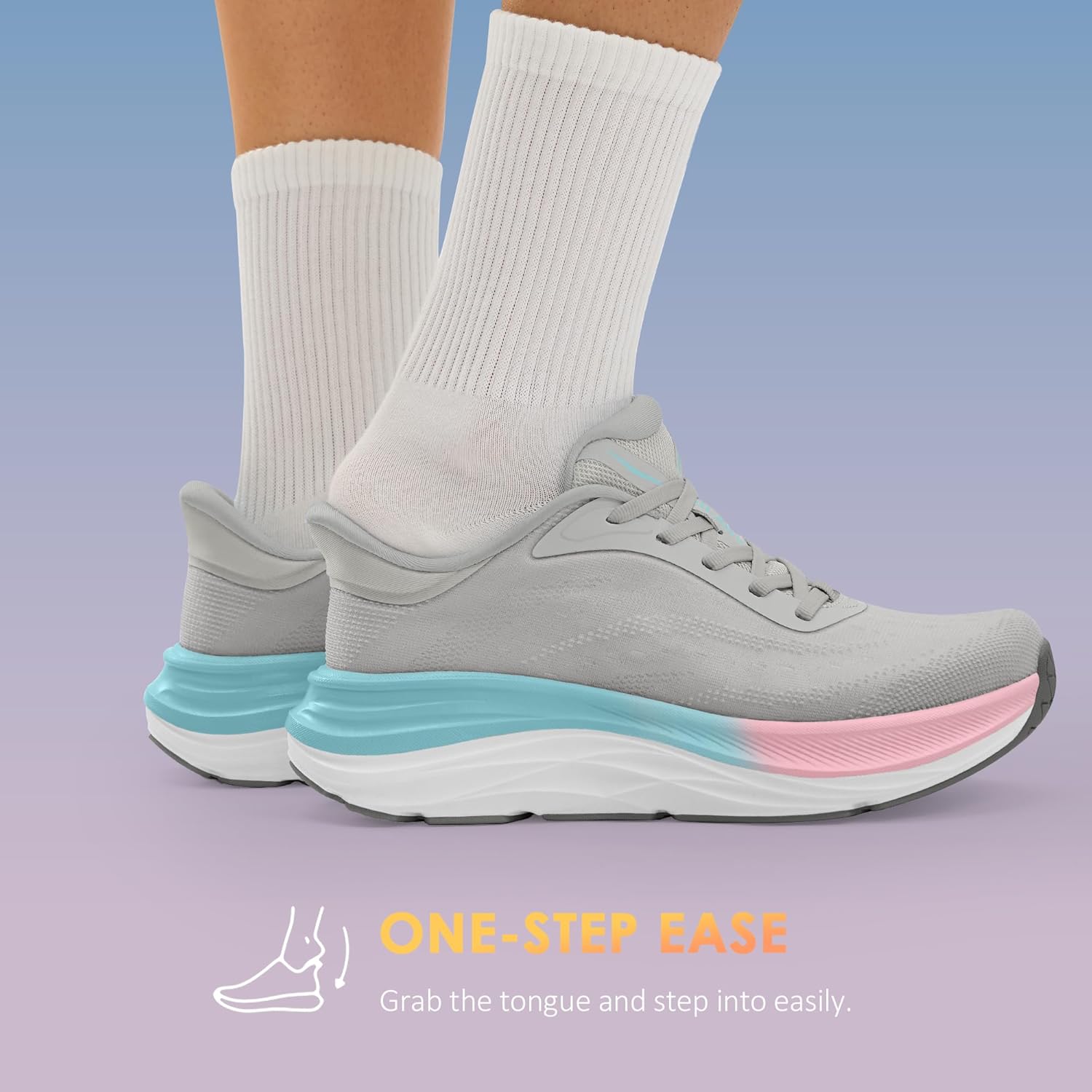 Vilanva Women's Walking Shoes Cushion Running Tennis Shoes Non-Slip Comfortable Workout Gym Sports Athletic Fashion Sneakers - Image 4