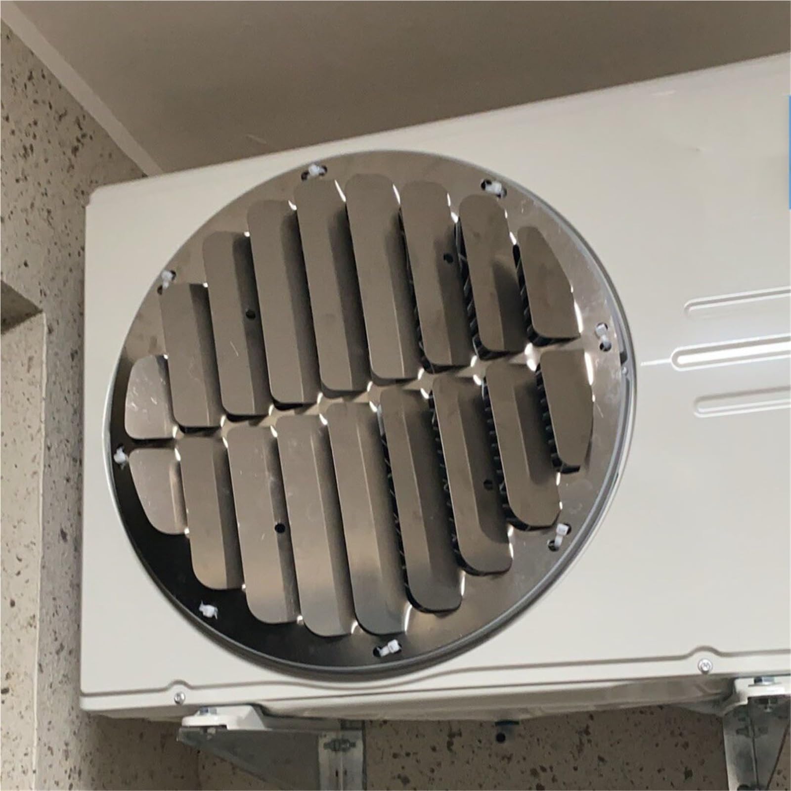 Lsmdpt One Color Anti-Direct Air Conditioner Blowing Shield, Stainless Steel Shutter Deflector For Outside Units, Ac Deflector, Protection From Leaves/Rain/Snow(Dia 48Cm/19In)