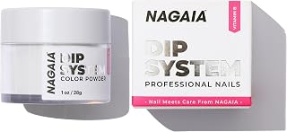 Clear Powder,Premium NAGAIA Clear Dip Powder,Super Fine Dip Clear Build Powder,Natural Nails Repair,No Clumps,Dip Nail Art Design,Dip Glitter Nail,No Bump,For Salon,Home,No UV Curing Need,Last 4 Weeks