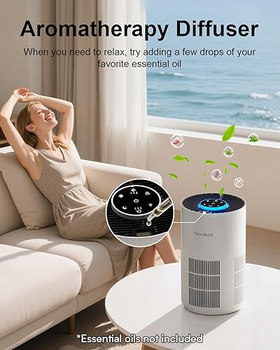 Vista 5 de Purificadores de aire para el dormitorio del hogar de hasta 1000 pies cuadrados, purificadores de aire H14 True HEPA para habitación con modo