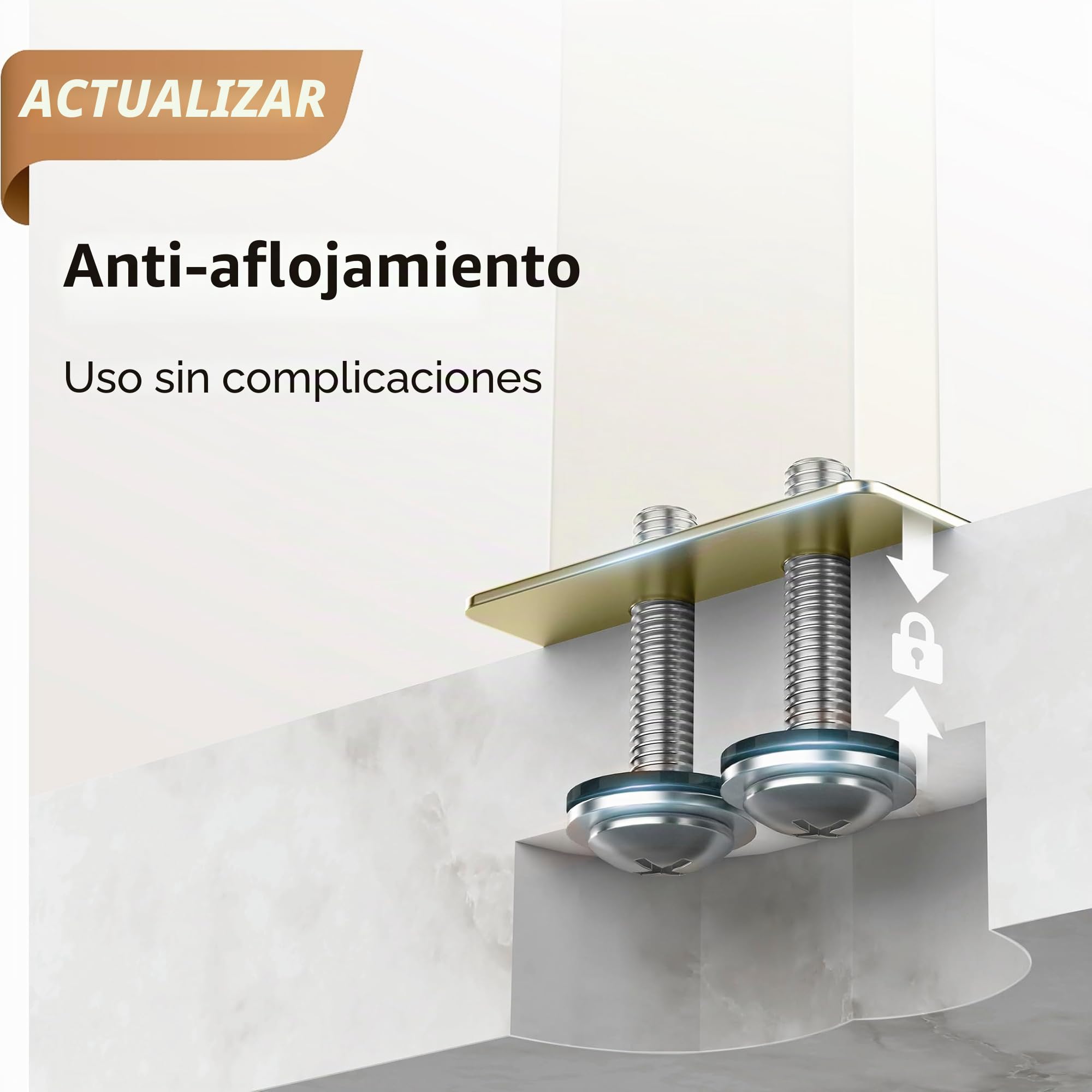 KES Toallero de Pie en Oro, Toallero Independiente con 2 Brazos, Toallero de Acero Inoxidable SUS304, Base de mármol, BTH217-BZ