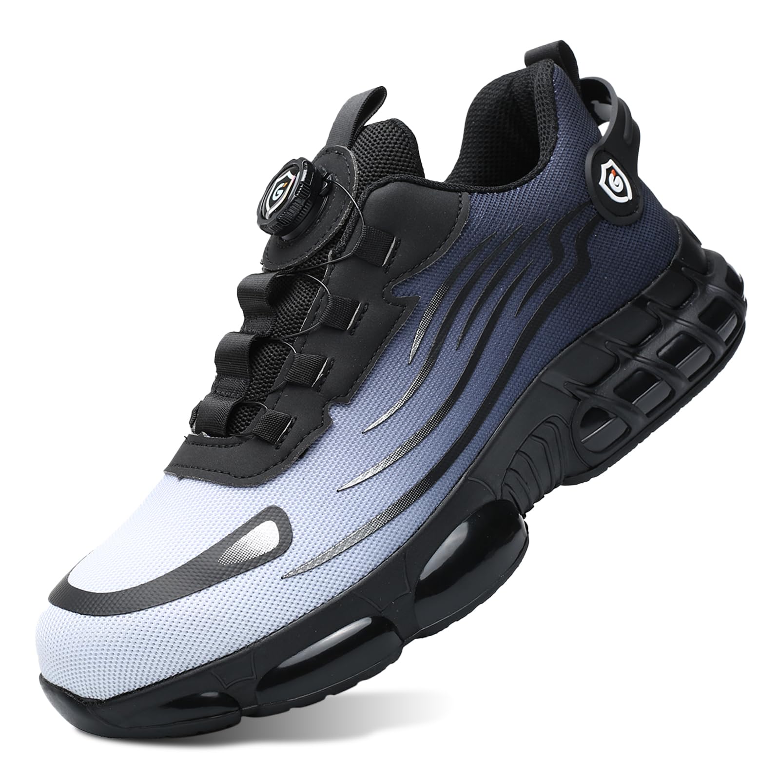 Zapatos de Seguridad para Hombre Mujer Zapatillas Ligeros Calzado Trabajo Comodo Antideslizante con Puntera de Acero 36-46 EU - 4