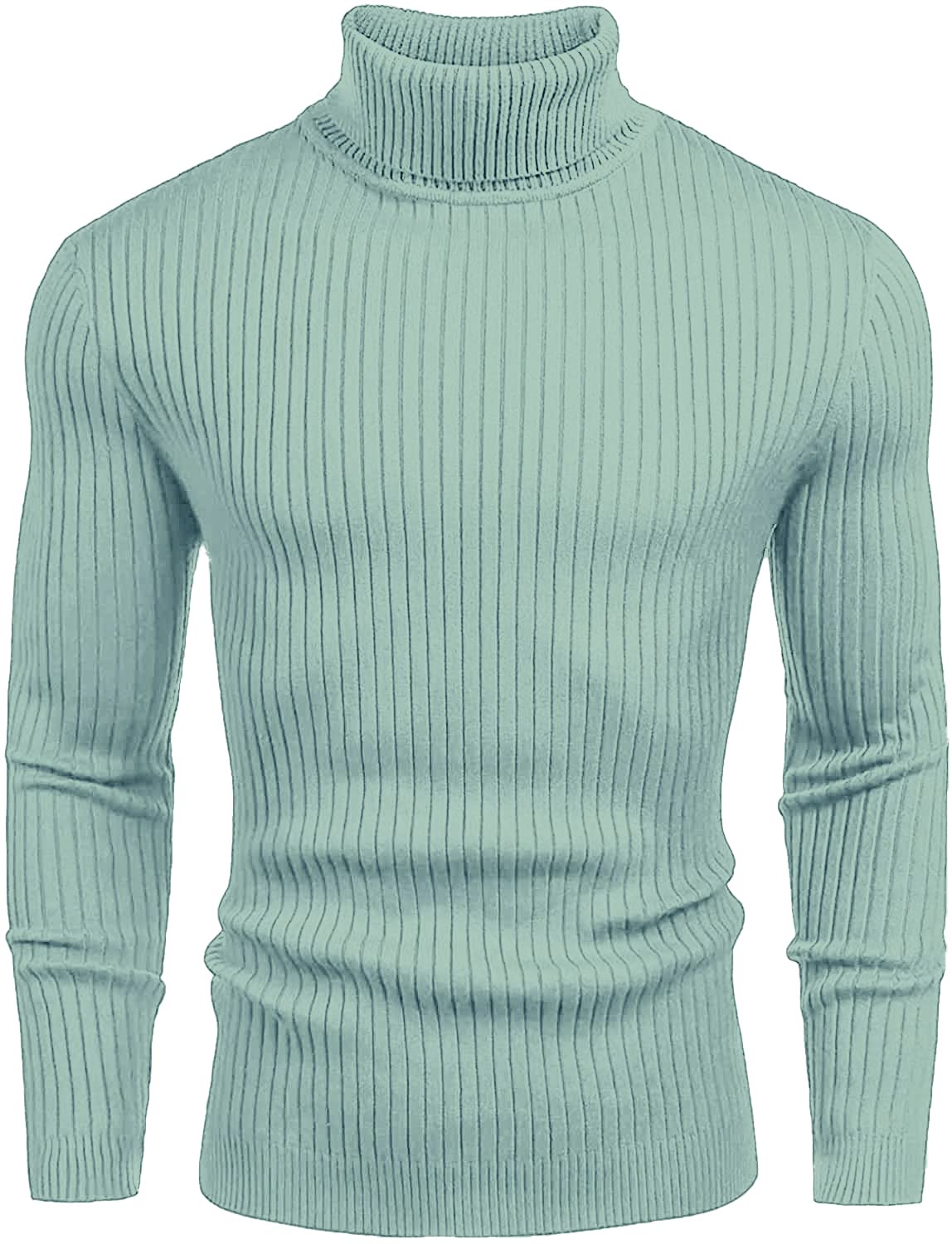 NORTHWIND Men's High Turtleneck Cotton T-Shirt – Long Sleeve Casual Tee, Lightweight