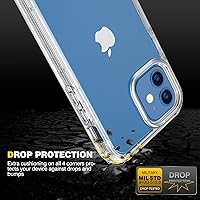Vista 3 de Diaclara Diseñada para iPhone 12/12 Pro, cuerpo completo resistente con protector de pantalla integrado sensible al tacto, antiarañazos, funda